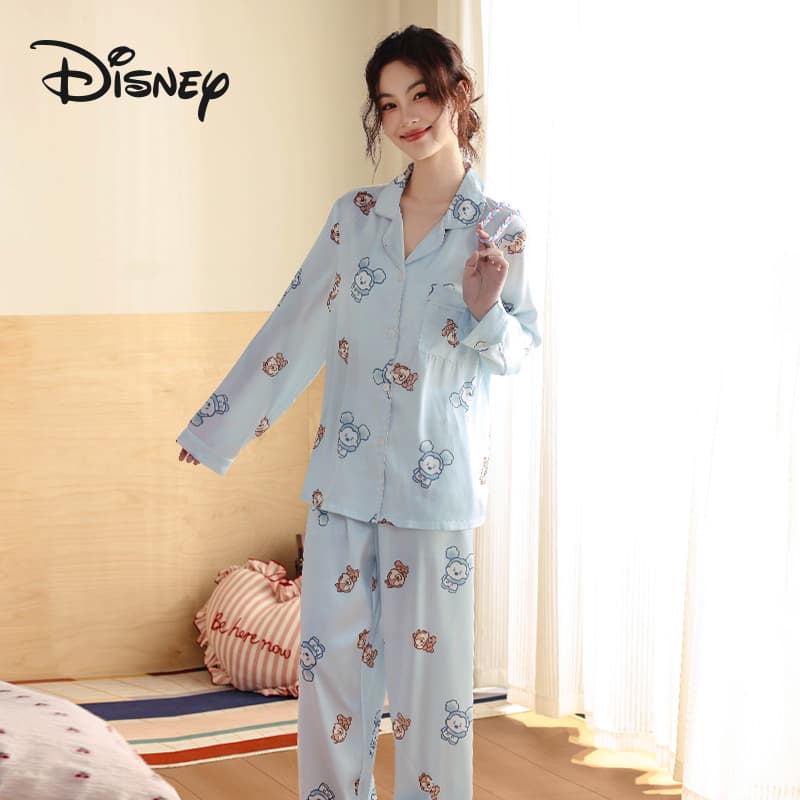 Пижама Disney Светло-синий женский пижамный комплект - изображение 2