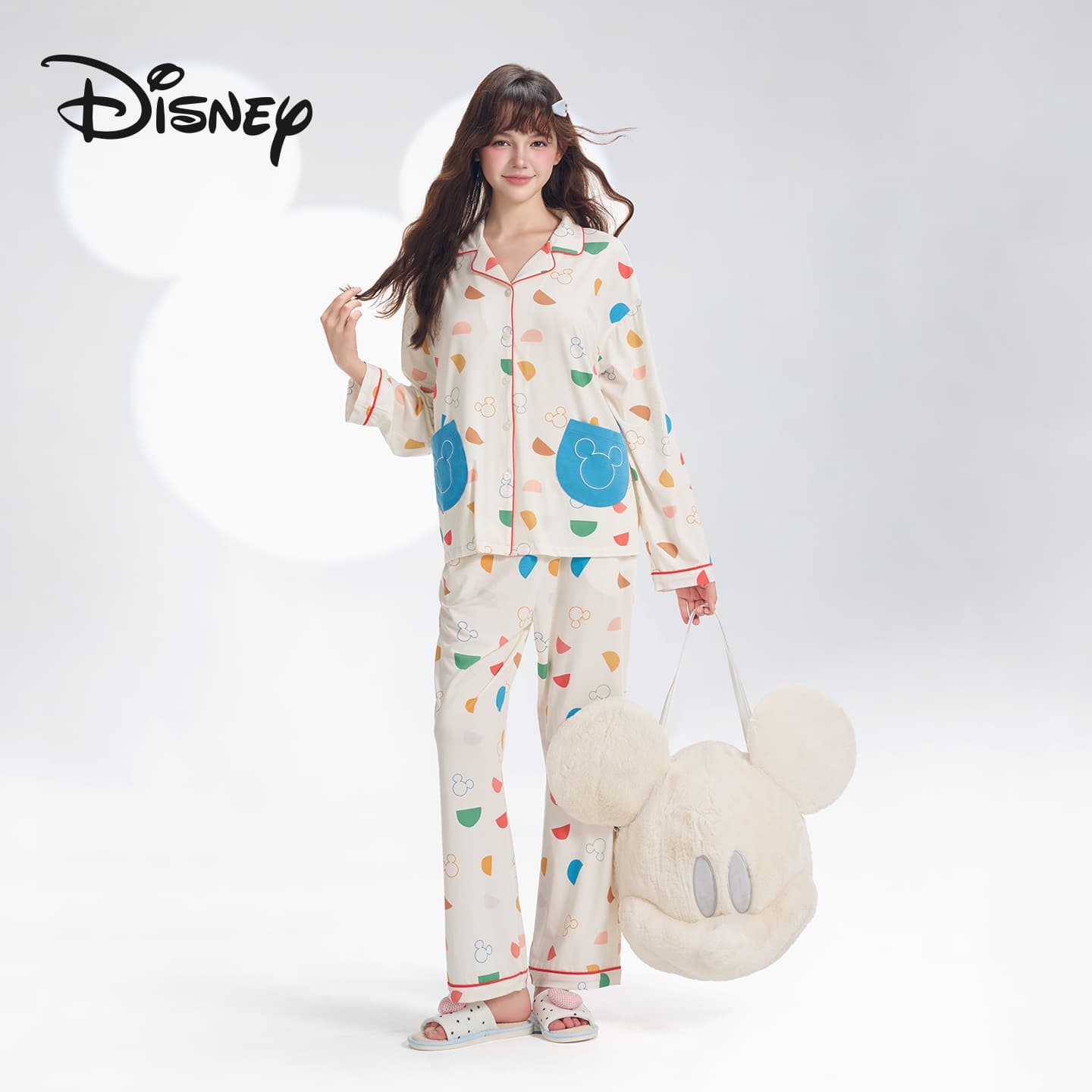 Пижама Disney Multicolor Geometric Print Magic Rainbow Set Women's Pajama Sets - изображение 2