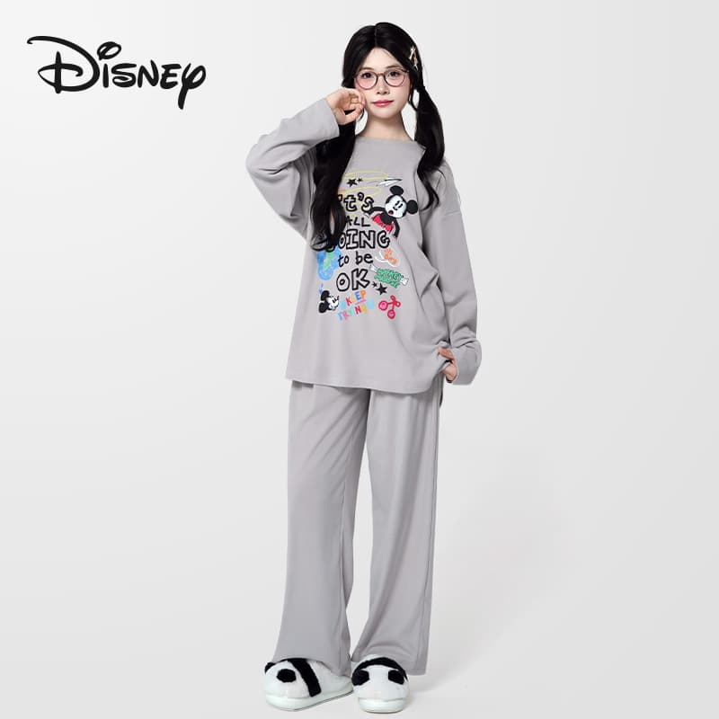 Пижама Disney Mickey SERIES Микки маус Граффити Принт Пижамный комплект "Волшебные цветы" Женские пижамные комплекты - изображение 3