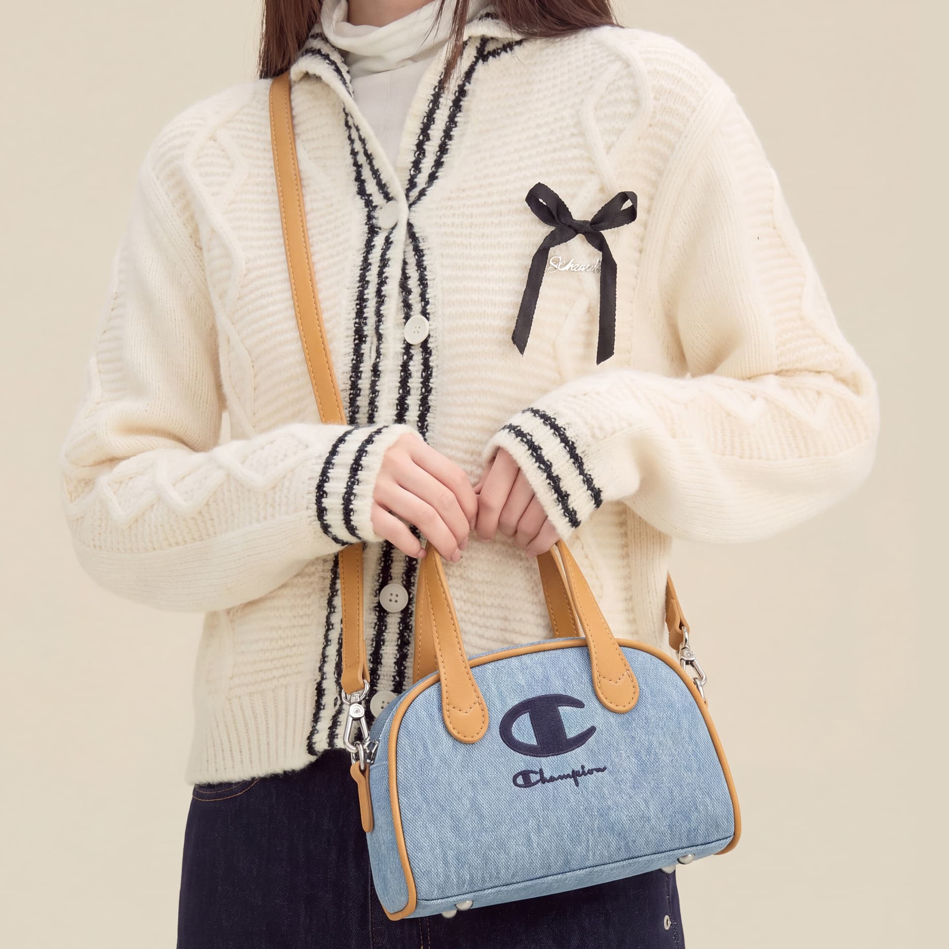Сумка Чемпион Синтетическая кожа Через плечо Сумка Женские Промытый синий - изображение 7