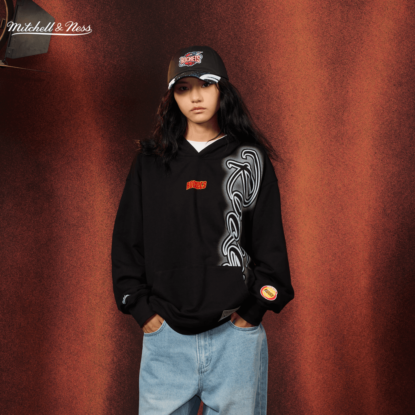 Худи Mitchell Ness Houston Ракета Черный Унисекс Толстовки - изображение 2