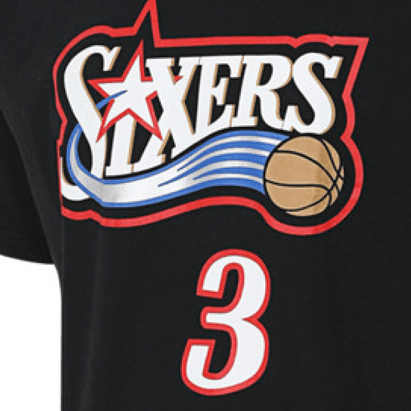 Футболка Mitchell & Ness NBA Allen Iverson 3 T-Shirt Black - изображение 4