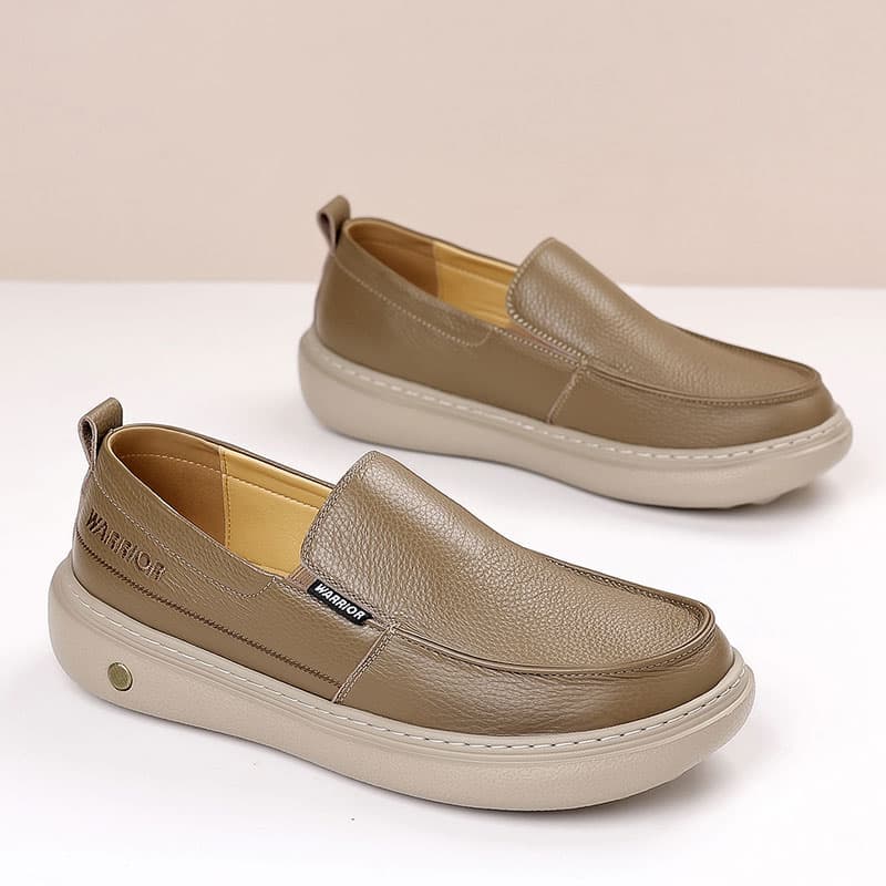 Warrior Кожаные туфли для мужчин Осенний Slip-On Мужской - изображение 5