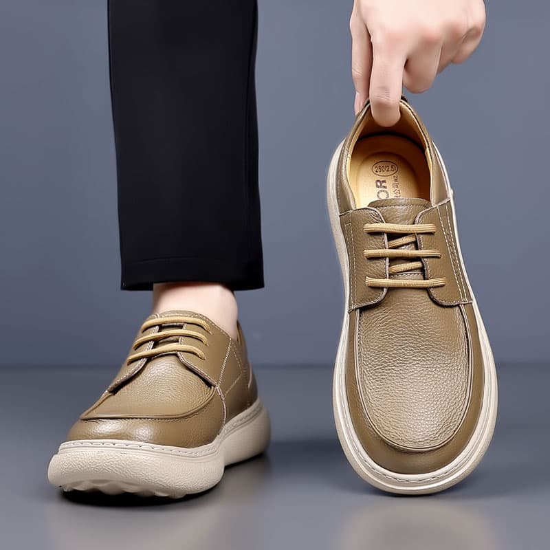 Warrior Кожаные туфли для мужчин Осенний Slip-On Мужской - изображение 8