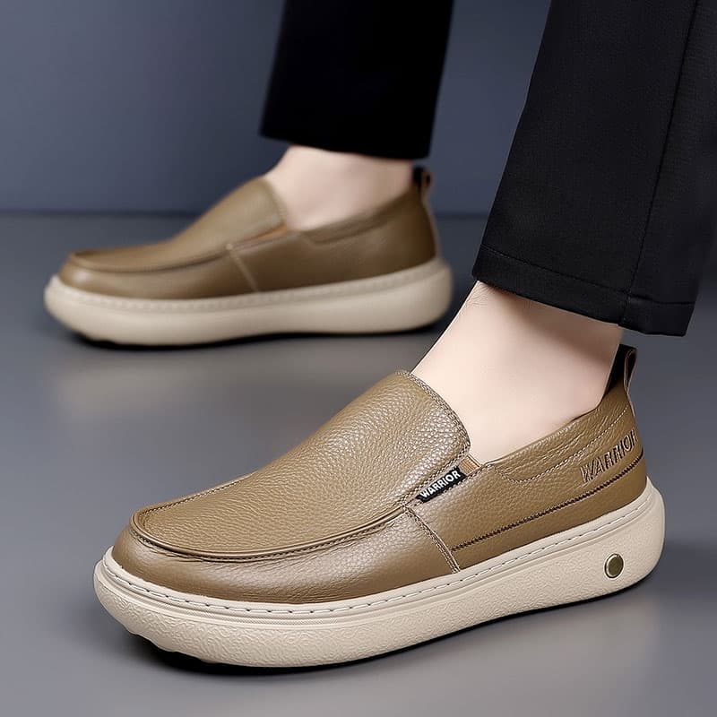 Warrior Кожаные туфли для мужчин Осенний Slip-On Мужской - изображение 7