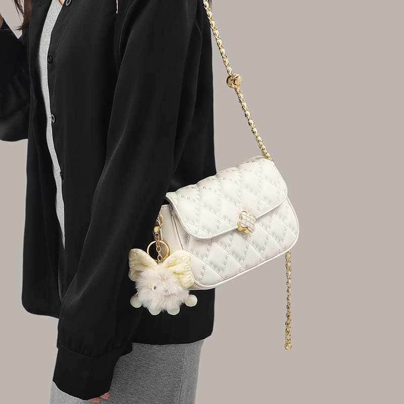 Сумка через плечо VINEY Crossbody сумка Ecru (Брелок включен) Женская - изображение 5