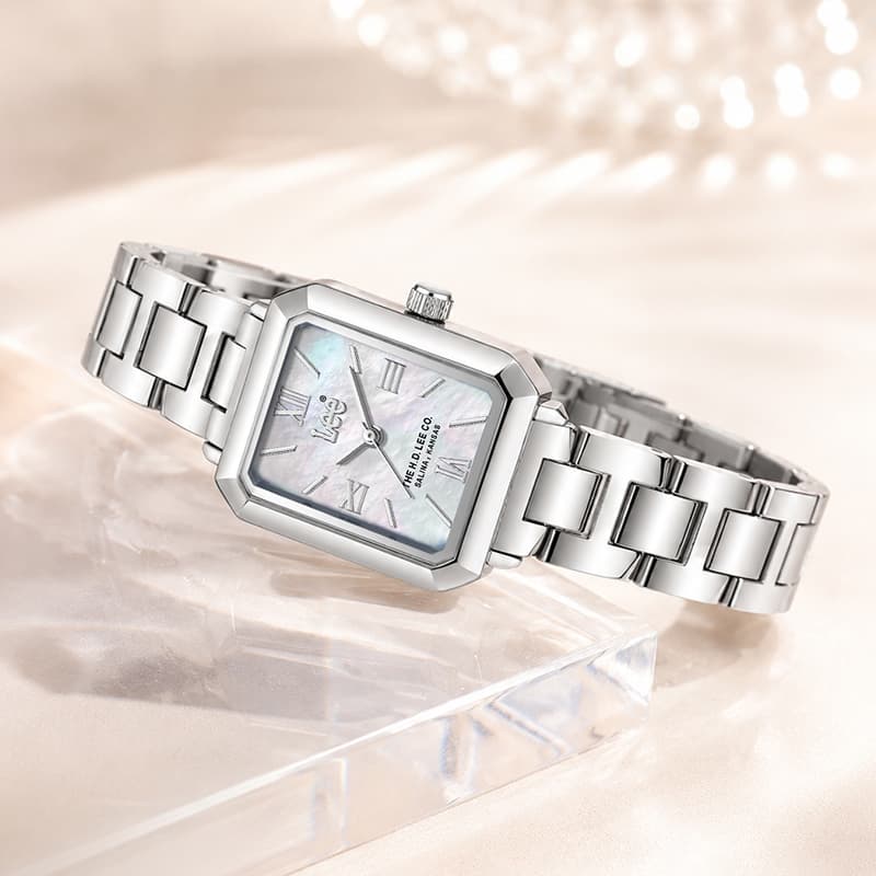 Механические часы Lee Обхват запястья Часы Кварцевый механизм Цинковый сплав Шнуровка Цвет перламутра Циферблат часов Женские часы - изображение 2