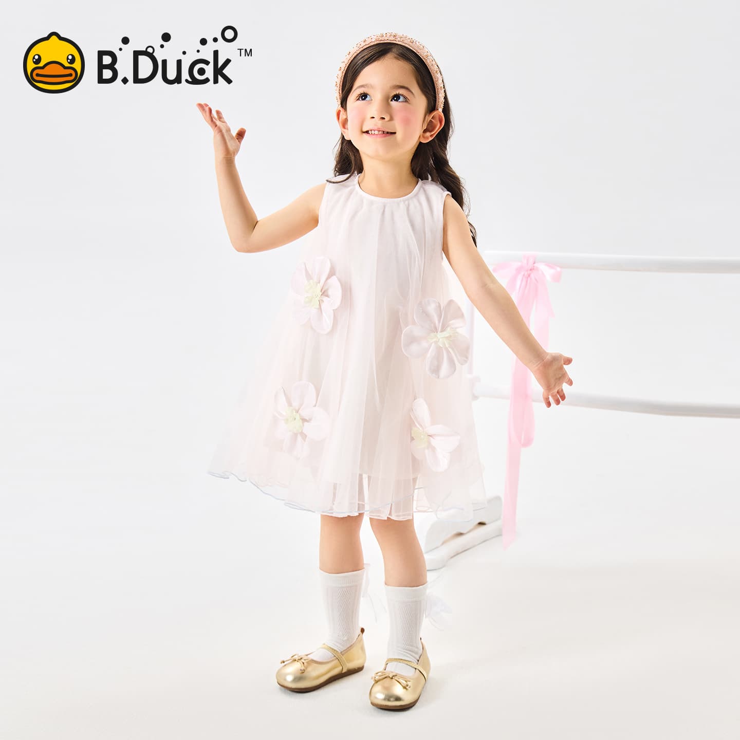 B.Duck Платье Разборный обруч И Лето Подростки - изображение 5