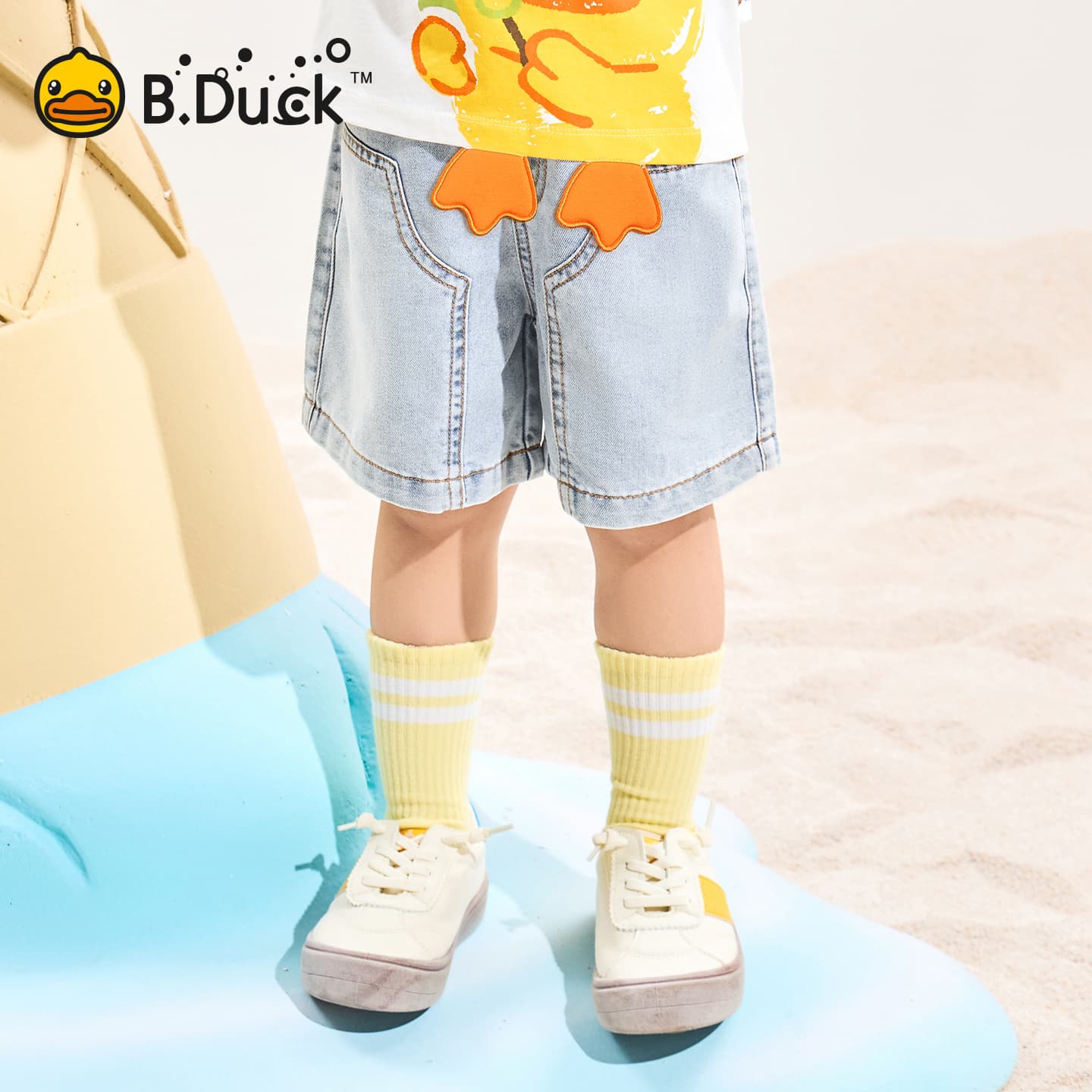 B.Duck Разборный обруч и Летние джинсовые шорты для подростков - изображение 7