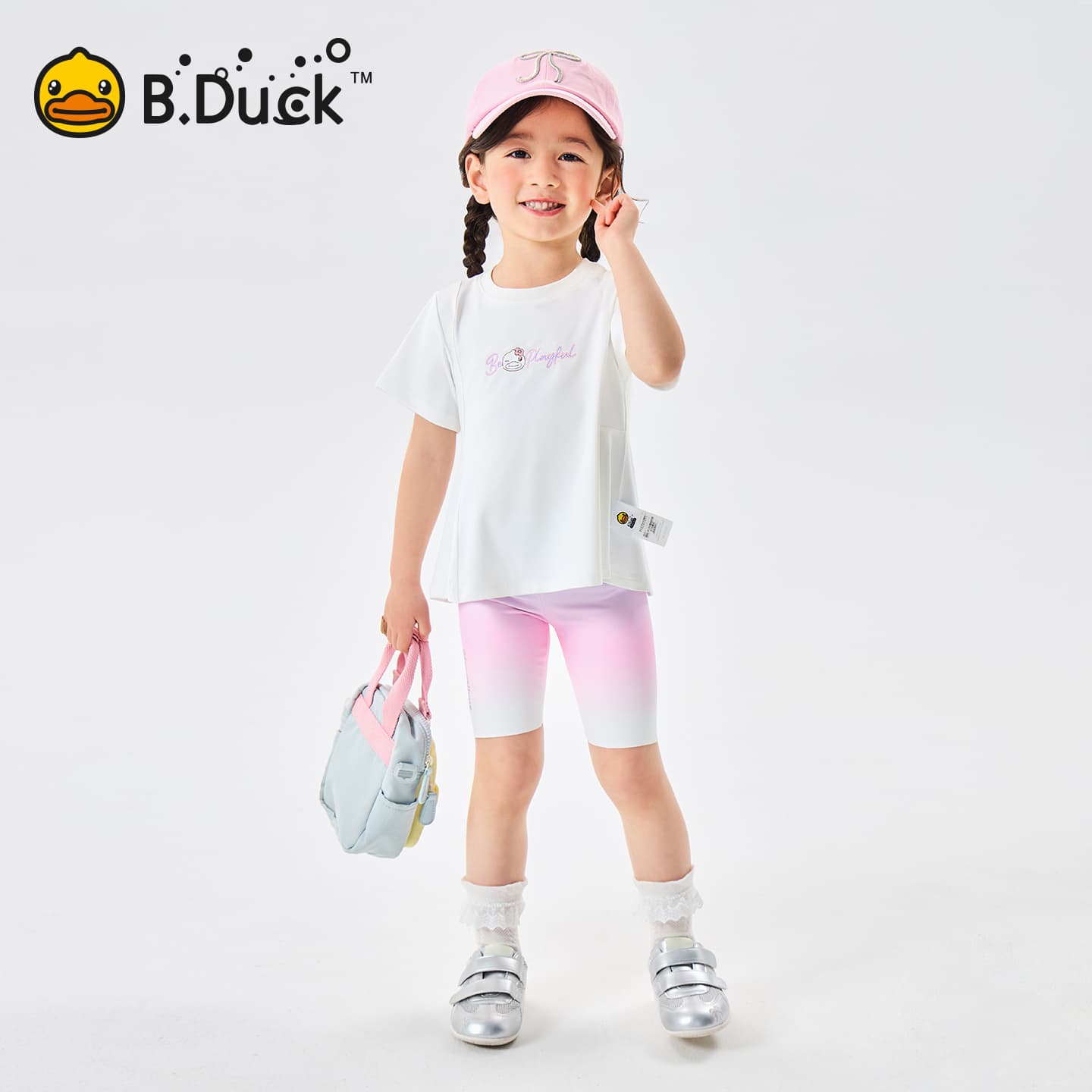 Футболка B.Duck Круглый вырез Короткий рукав T-рубашки Разборный обруч И Лето Подростки - изображение 6
