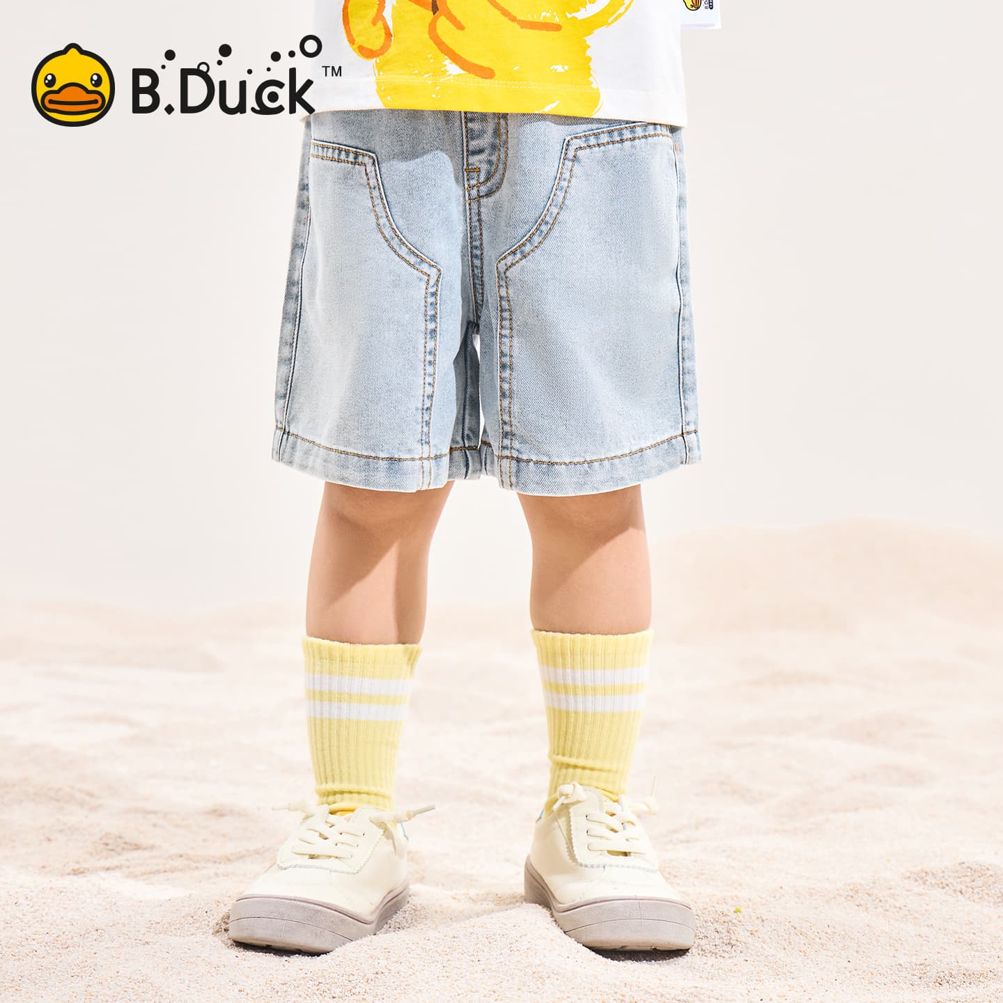 B.Duck Разборный обруч и Летние джинсовые шорты для подростков - изображение 4