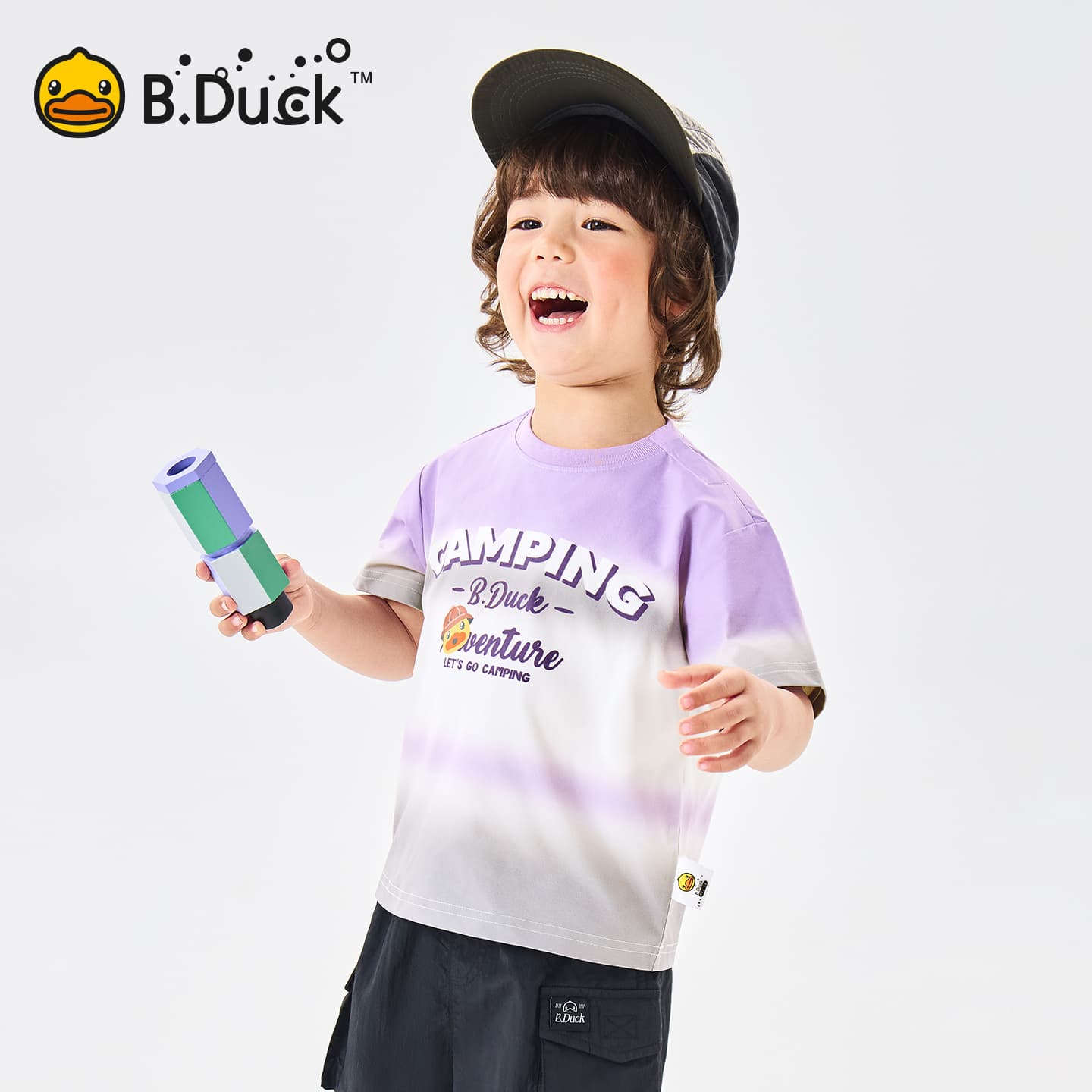 Футболка B.Duck Круглый вырез Короткий рукав T-рубашки Разборный обруч И Лето Подростки - изображение 5