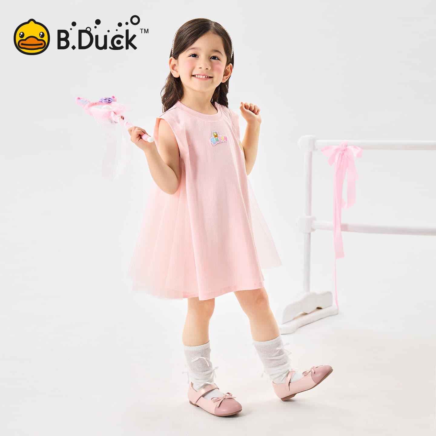 B.Duck Платье Разборный обруч И Лето Подростки - изображение 4
