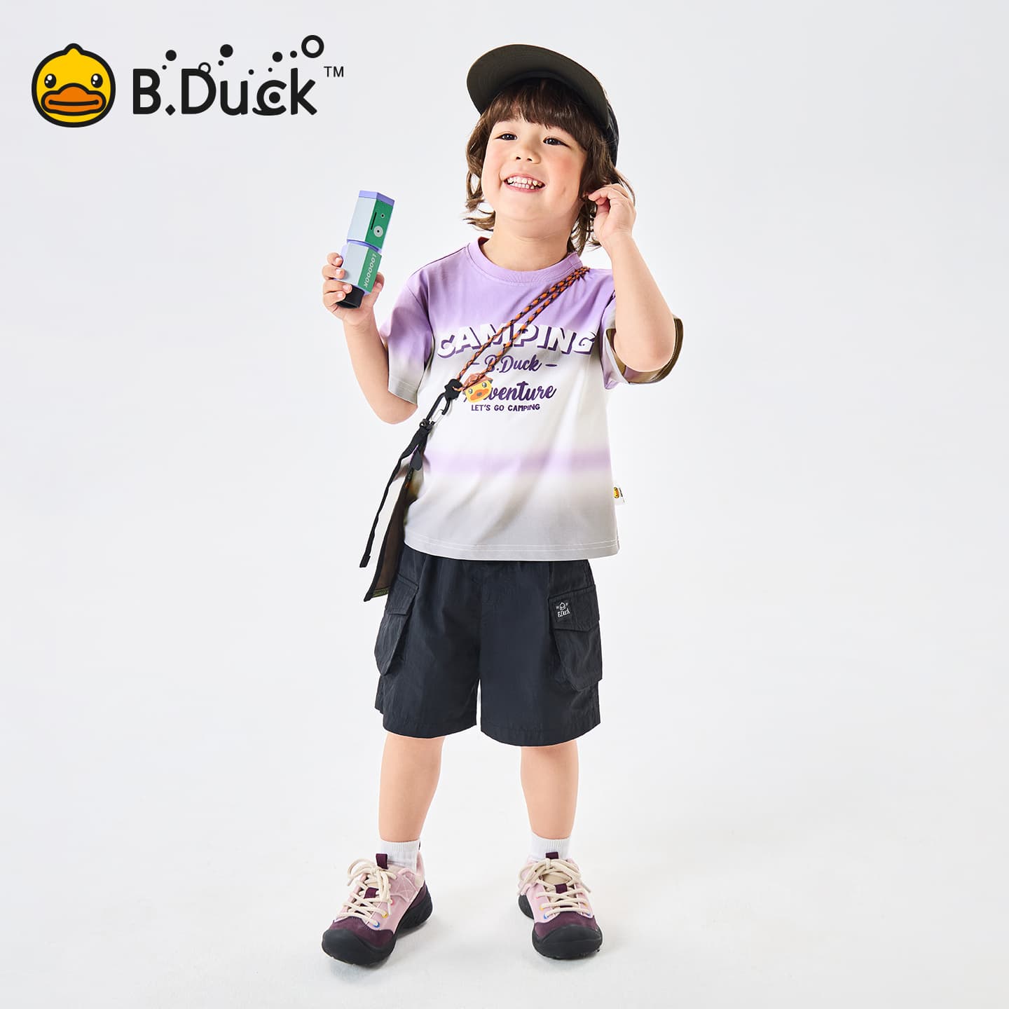 Футболка B.Duck Круглый вырез Короткий рукав T-рубашки Разборный обруч И Лето Подростки - изображение 6