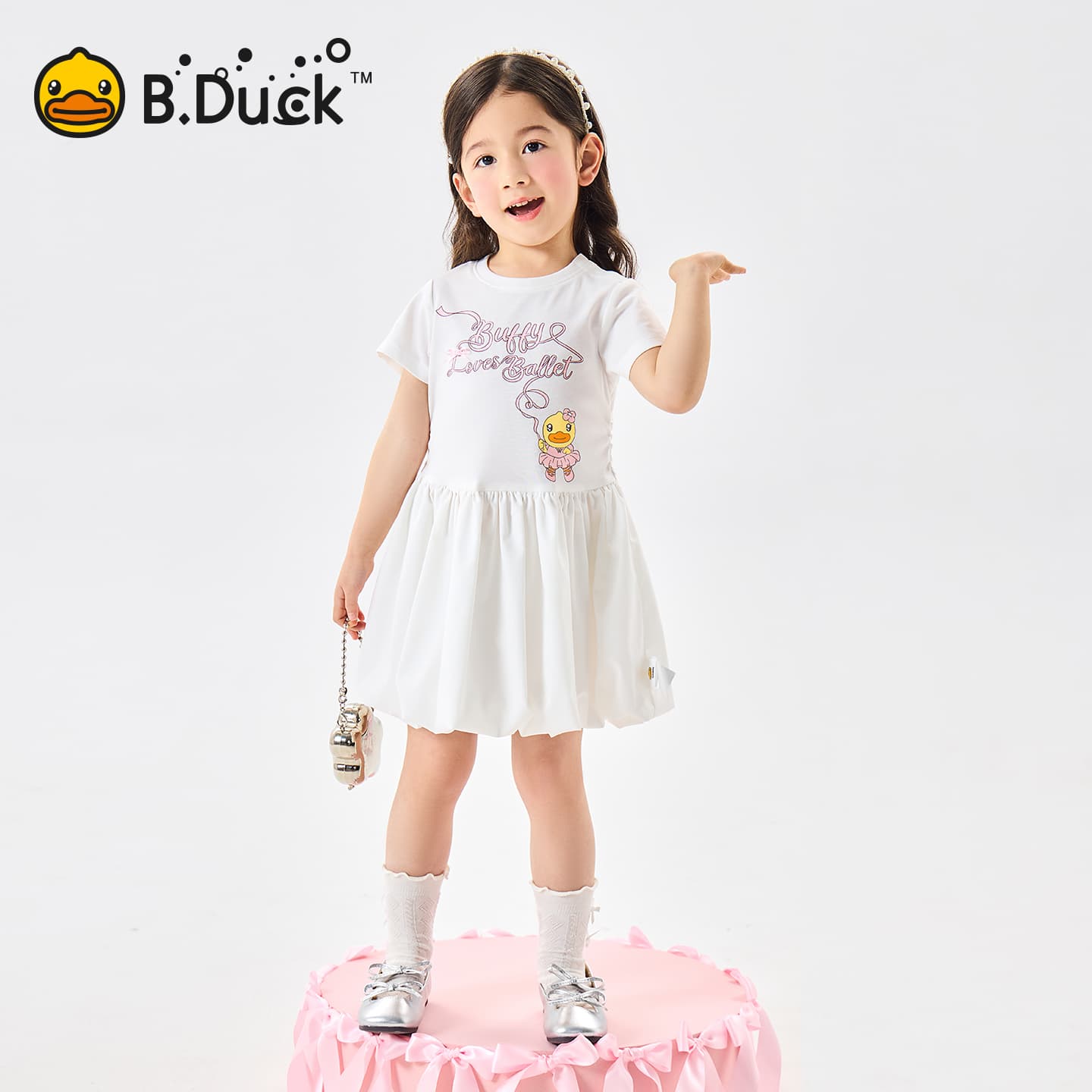 B.Duck Платье Разборный обруч И Лето Подростки - изображение 6