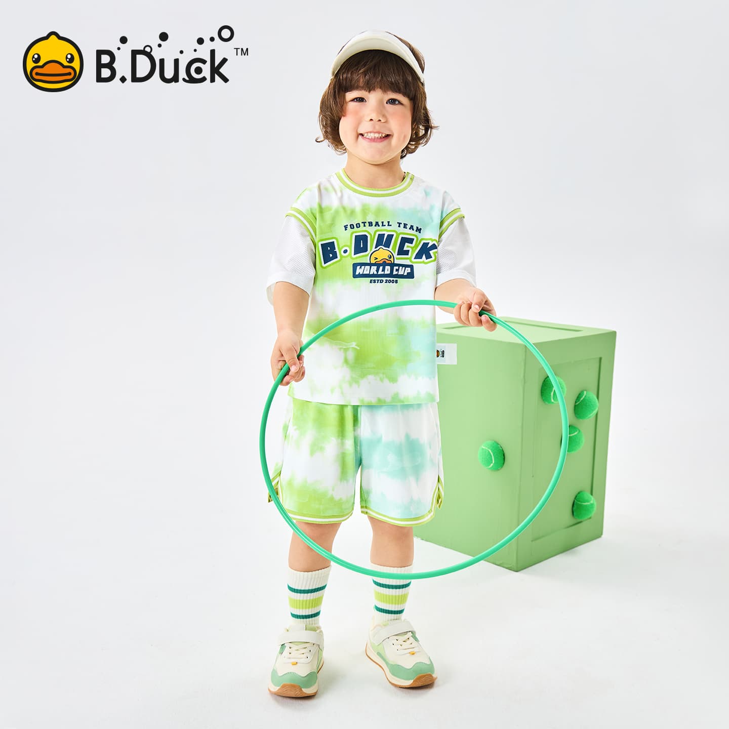 B.DUCK T Рубашка Шорты Комплект Магия Цветы Разборный Обруч И Лето Подростки - изображение 4