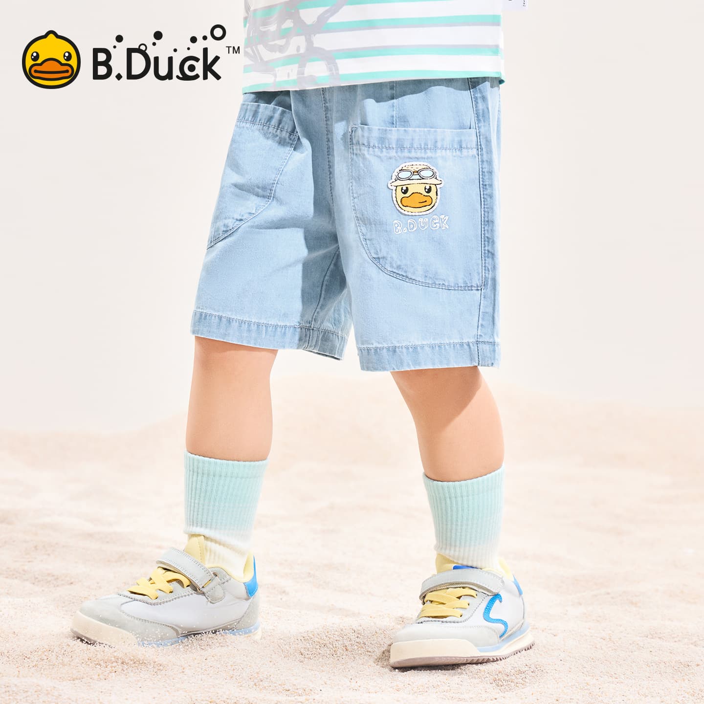 B.DUCK Разборный обруч и Летние джинсовые шорты для подростков - изображение 3
