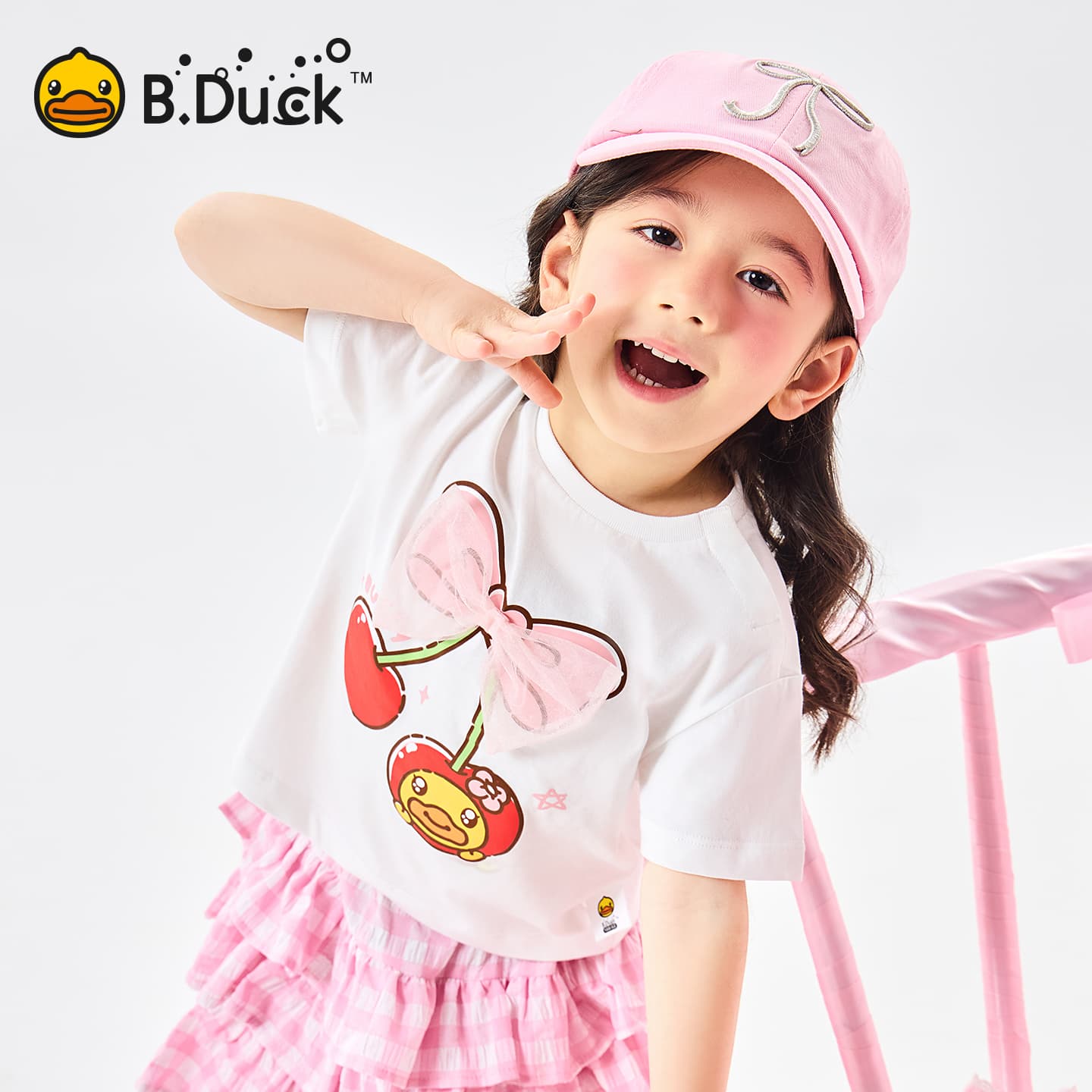 Футболка B.Duck Круглый вырез Короткий рукав T-рубашки Разборный обруч И Лето Подростки - изображение 8