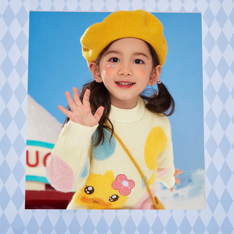 B.Duck Светло-бежевый белый Kids Свитера - изображение 6