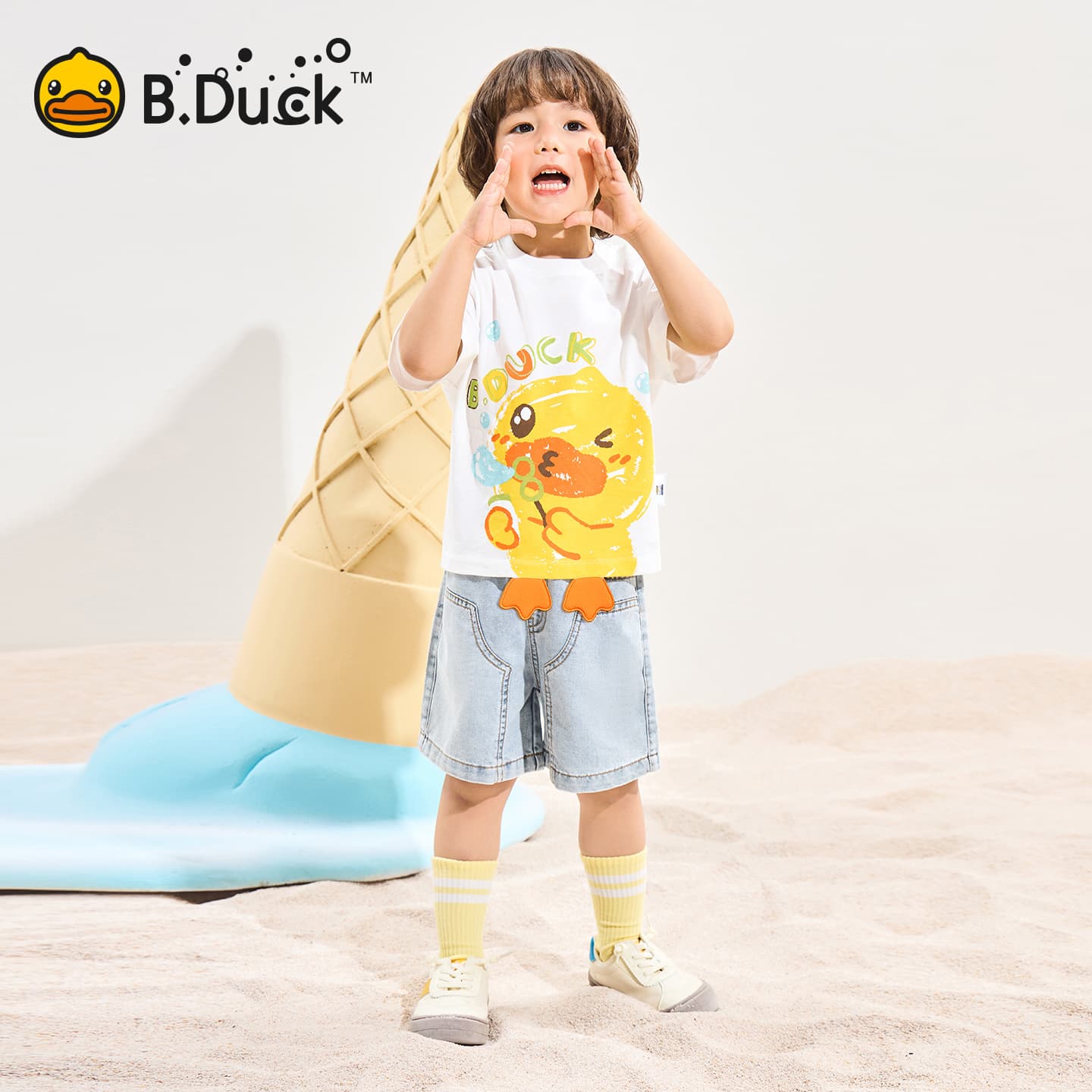 B.Duck Разборный обруч и Летние джинсовые шорты для подростков - изображение 8