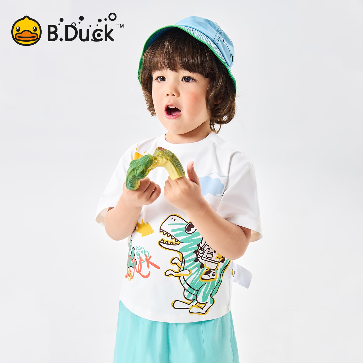 Футболка B.Duck Круглый вырез Короткий рукав T-рубашки Разборный обруч И Лето Подростки - изображение 4