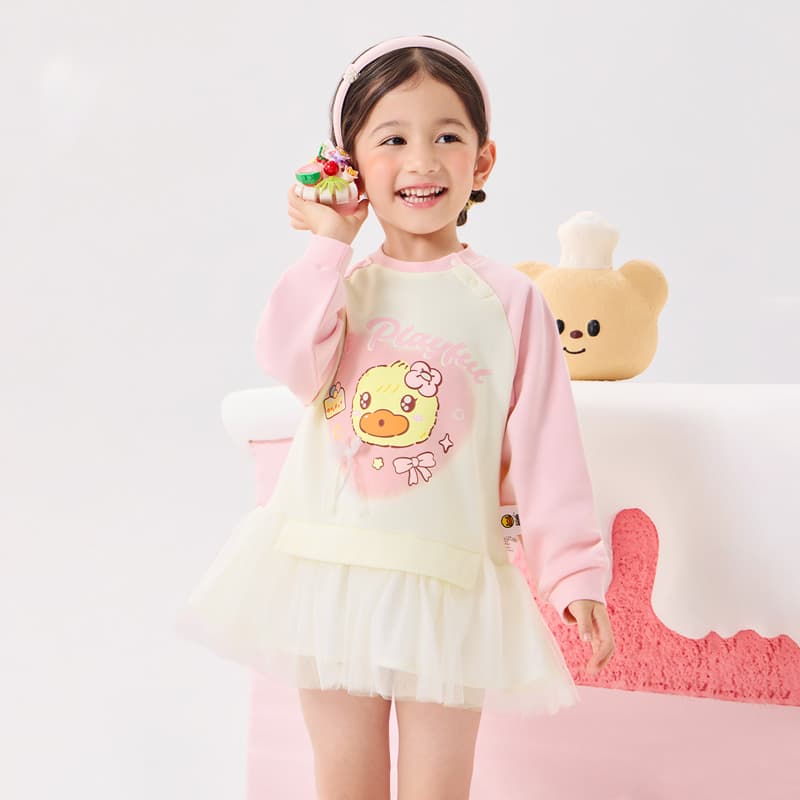 B.DUCK Розово-вишневый Kids Платья - изображение 7