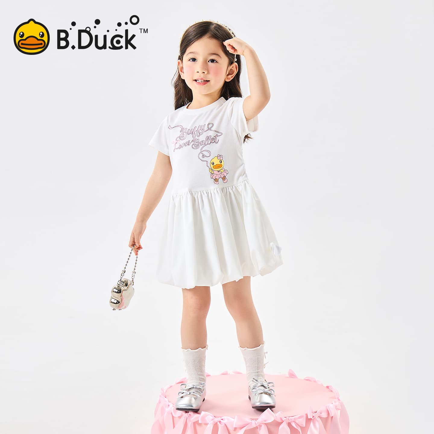 B.Duck Платье Разборный обруч И Лето Подростки - изображение 5