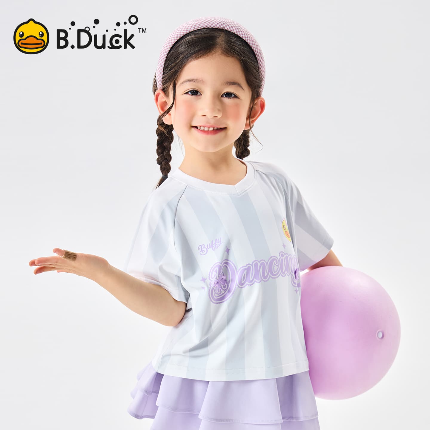 Футболка B.Duck Круглый вырез Короткий рукав T-рубашки Разборный обруч И Лето Подростки - изображение 6