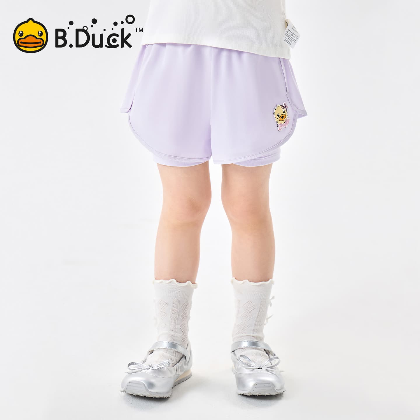B.Duck Разборный обруч и Лето Mock Двухкомпонентные шорты для подростков - изображение 3