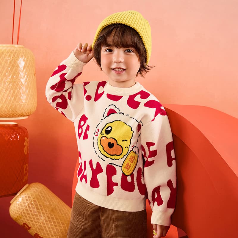 B.Duck Светло-бежевый белый Kids Свитера - изображение 3