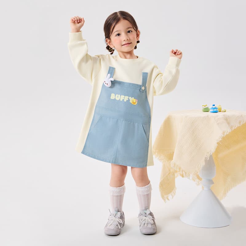 B.DUCK Кремовый Абрикос Kids Платья - изображение 4