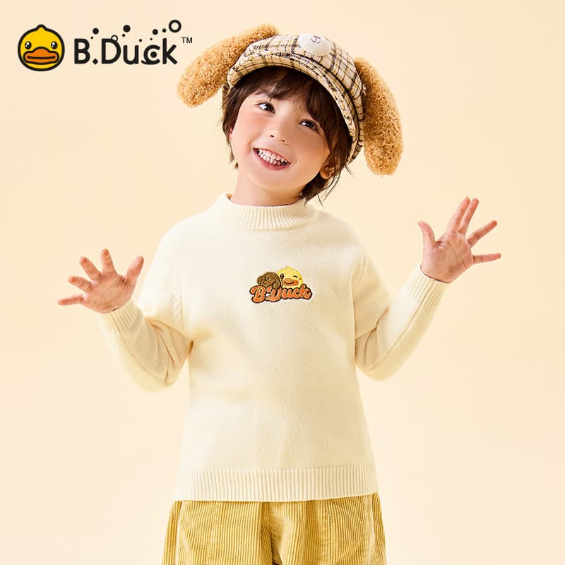 B.Duck Светло-бежевый белый Kids Свитера - изображение 7