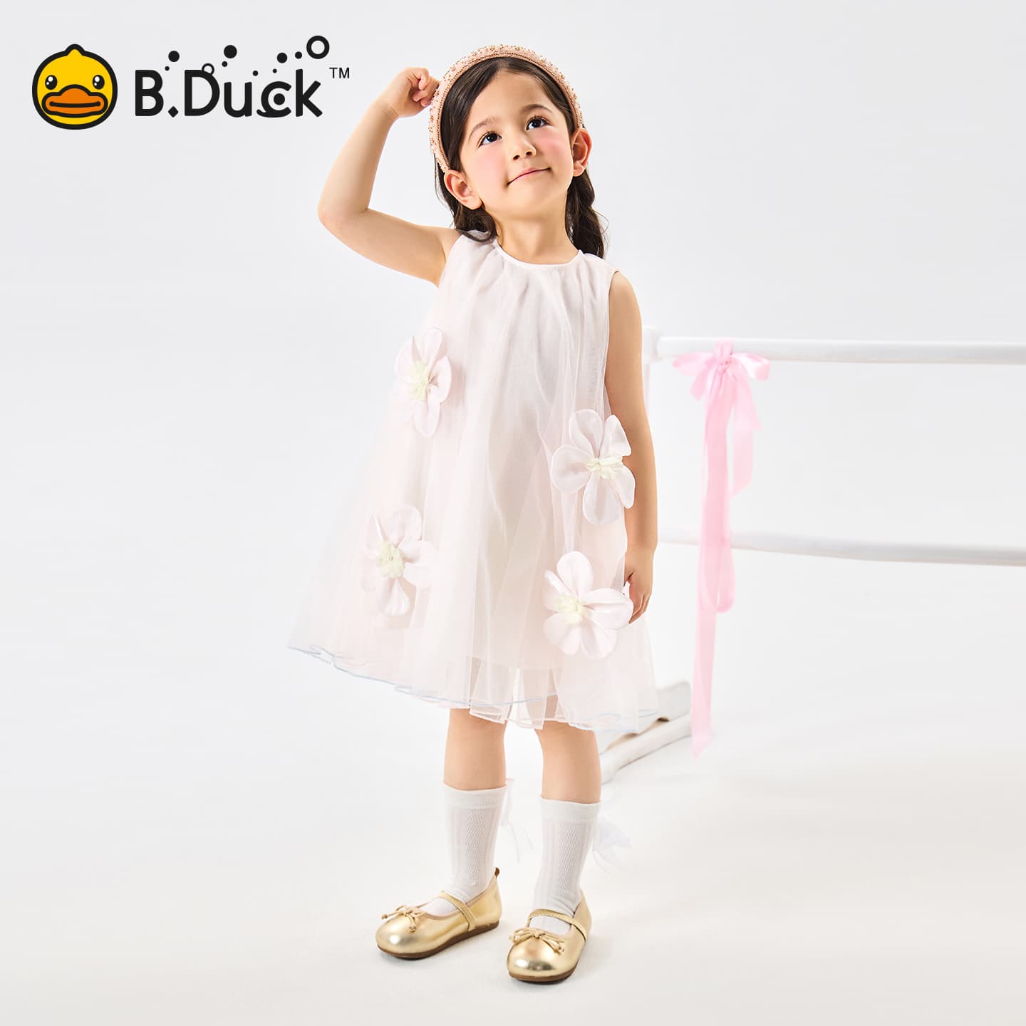B.Duck Платье Разборный обруч И Лето Подростки - изображение 6