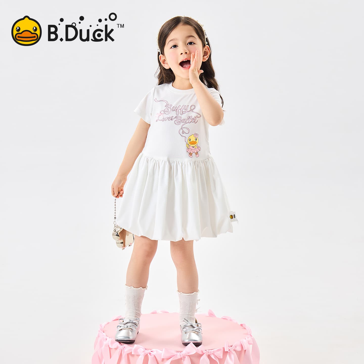 B.Duck Платье Разборный обруч И Лето Подростки - изображение 4