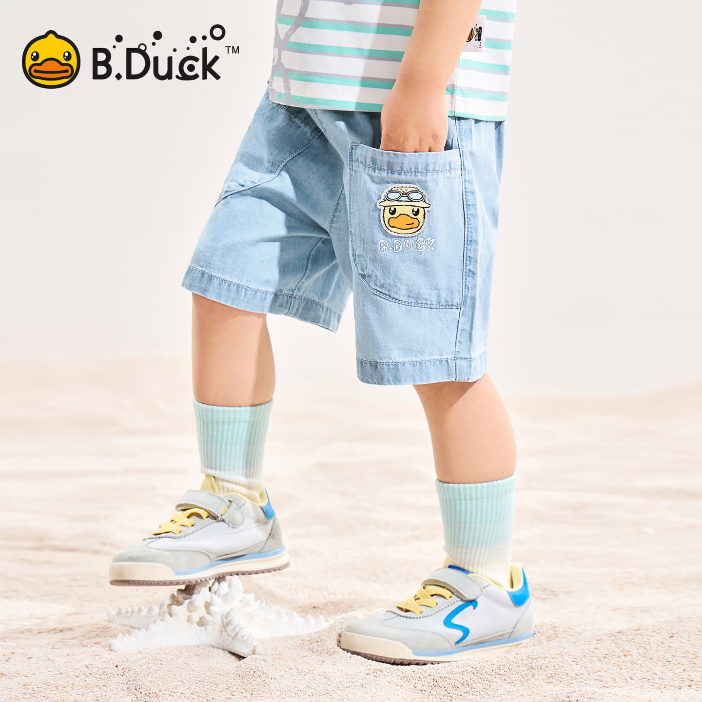 B.DUCK Разборный обруч и Летние джинсовые шорты для подростков - изображение 6
