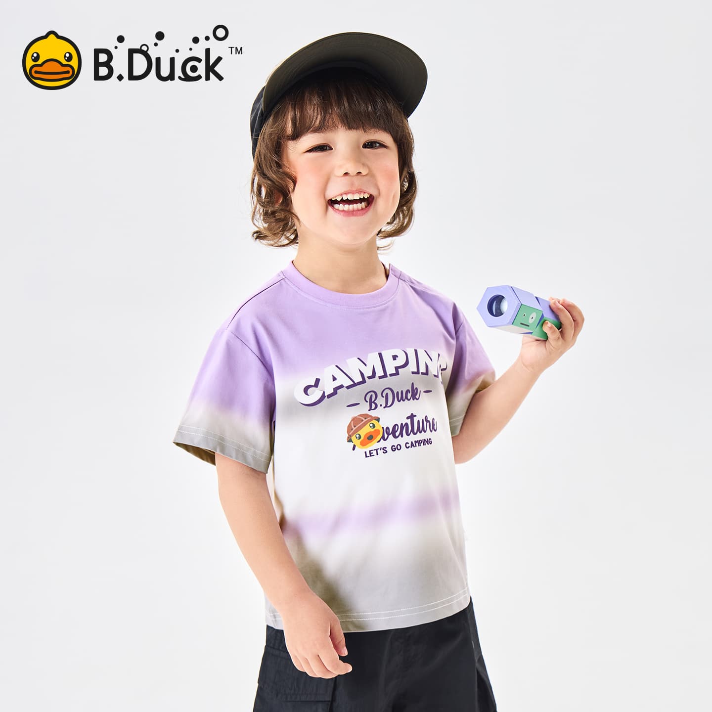 Футболка B.Duck Круглый вырез Короткий рукав T-рубашки Разборный обруч И Лето Подростки - изображение 4