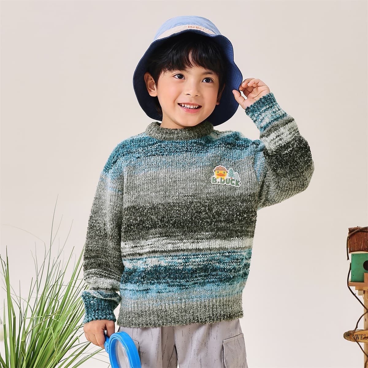 B.Duck Dusty Бирюзовый Детские Свитеры - изображение 3