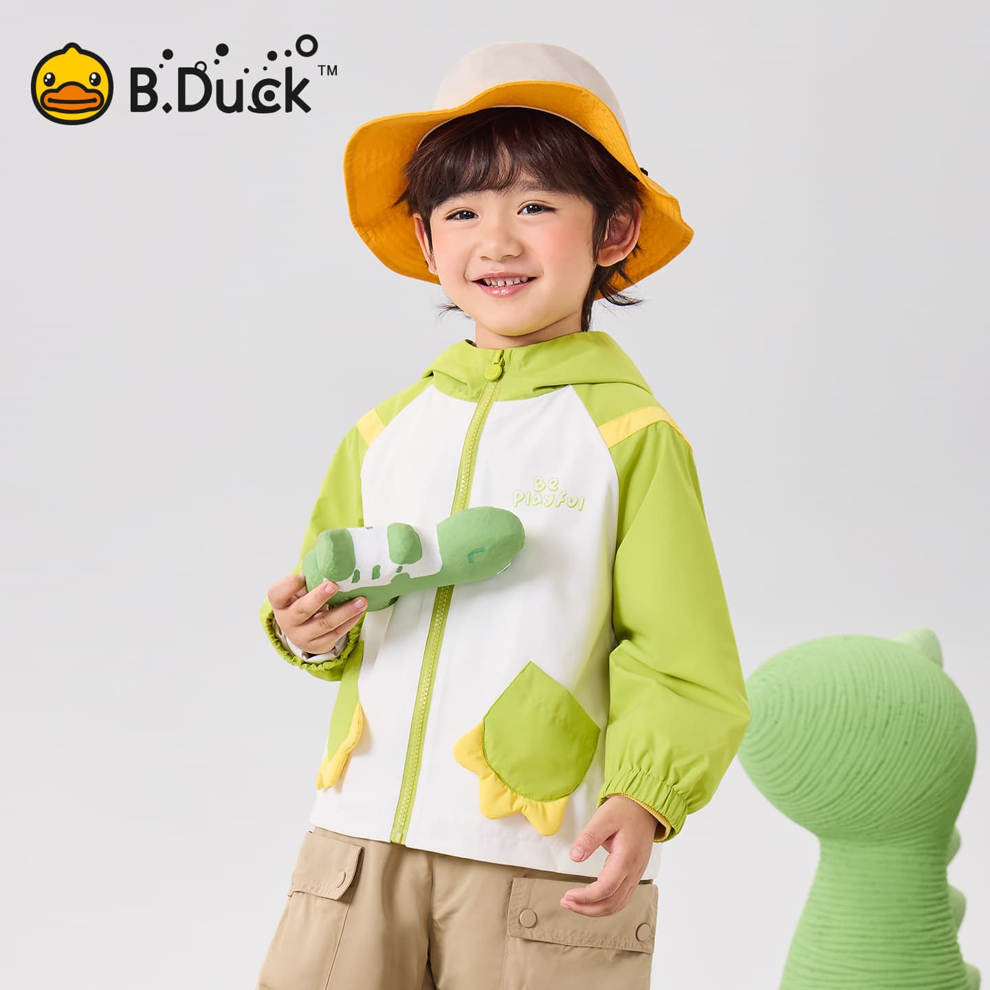 B.Duck Светло-бежевый белый Kids Куртки - изображение 4