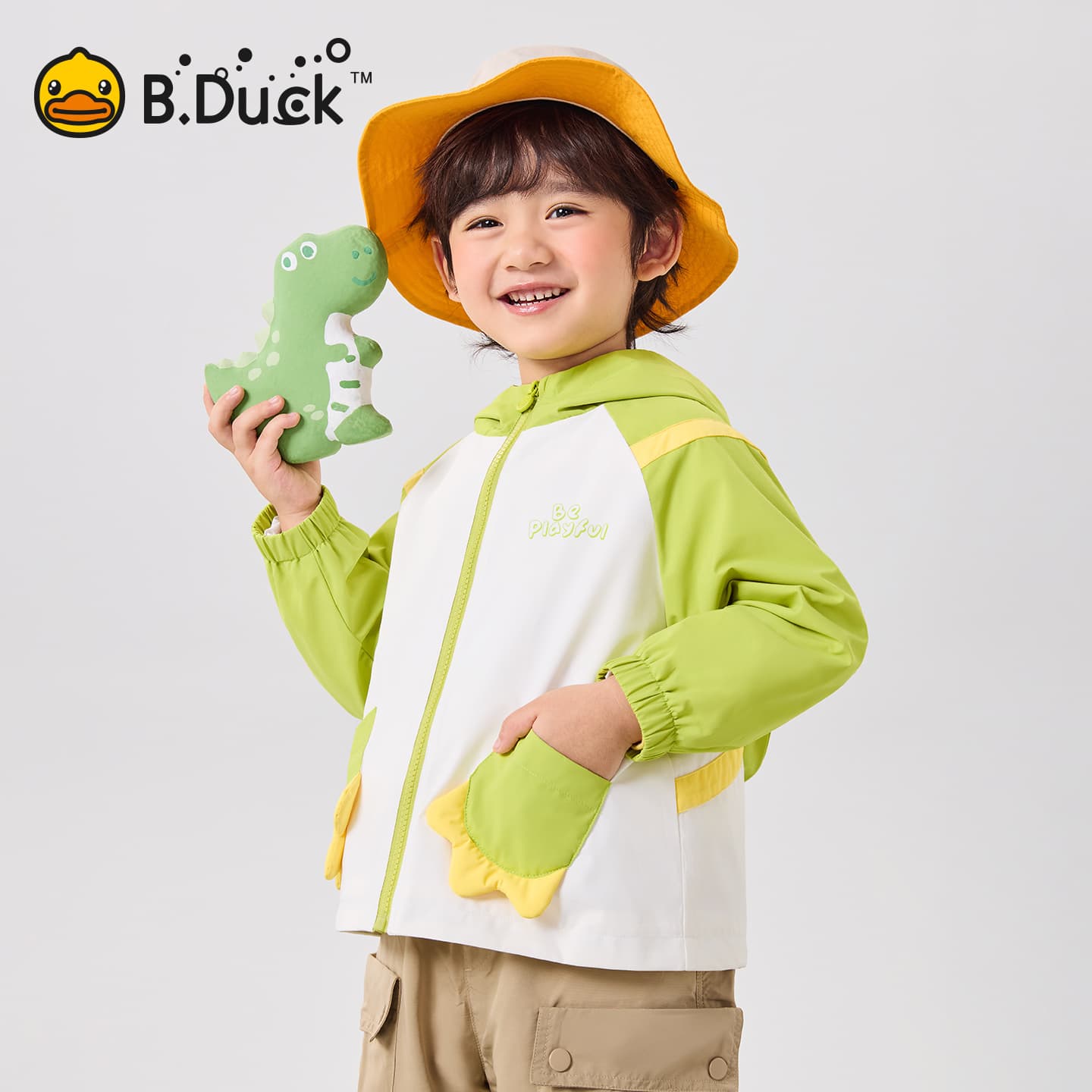 B.Duck Светло-бежевый белый Kids Куртки - изображение 5