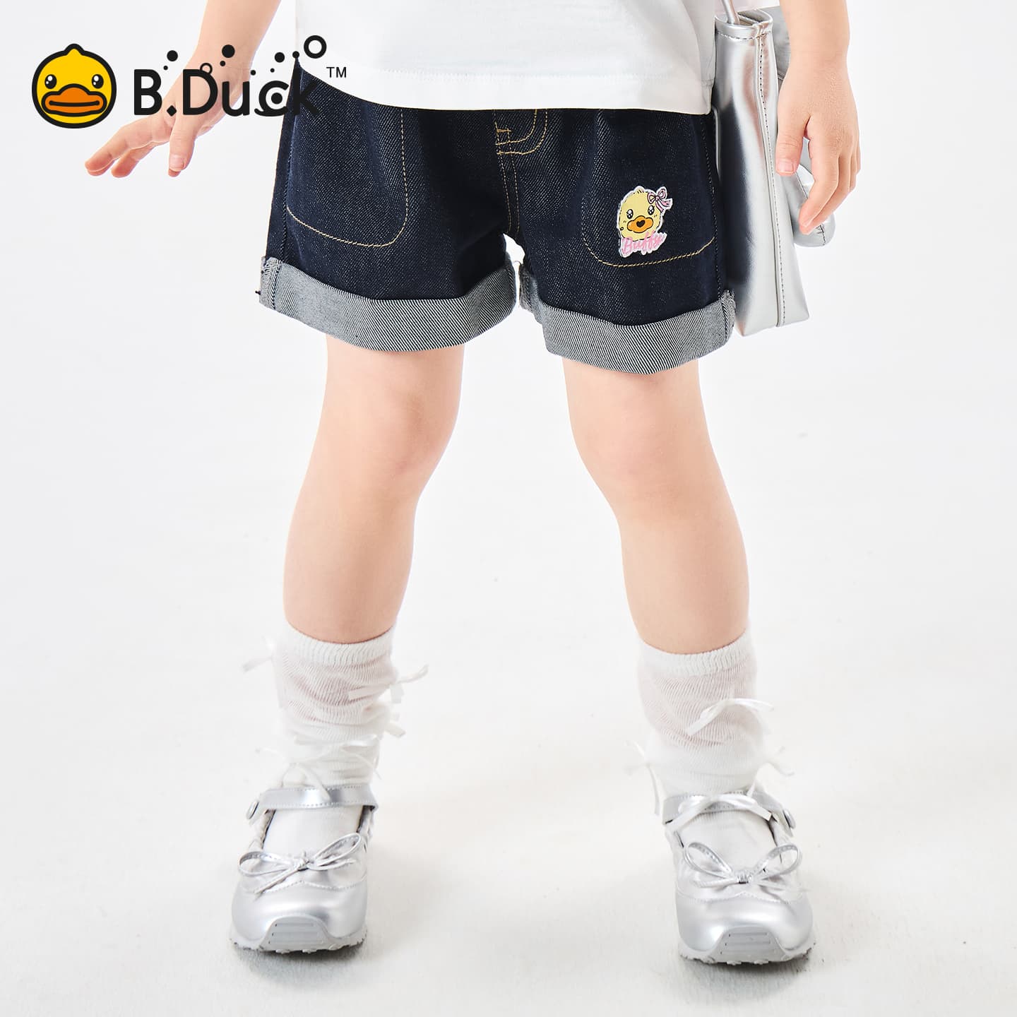B.Duck Разборный обруч и Летние джинсовые шорты для подростков - изображение 7