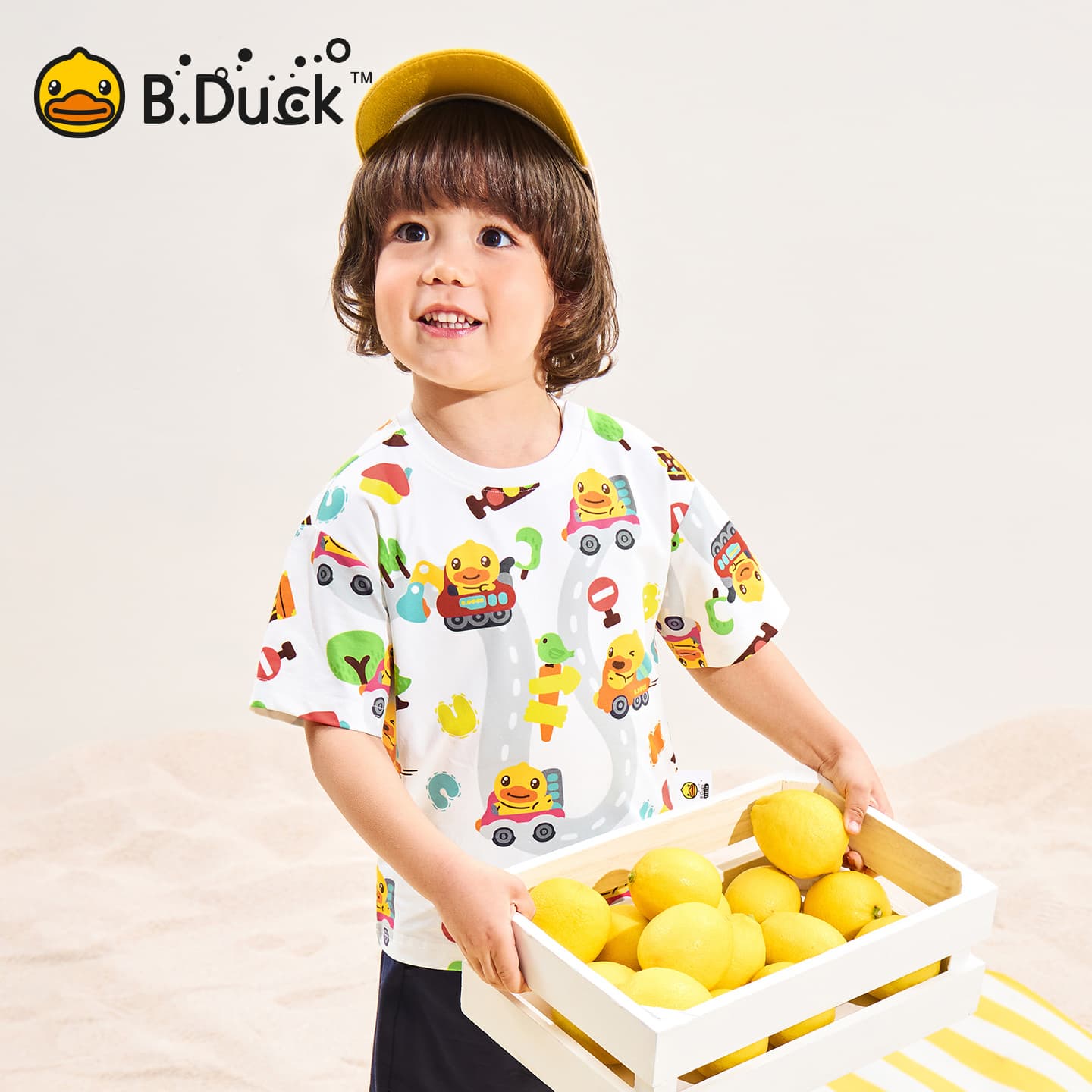 Футболка B.Duck Круглый вырез Короткий рукав T-рубашки Разборный обруч И Лето Подростки - изображение 7
