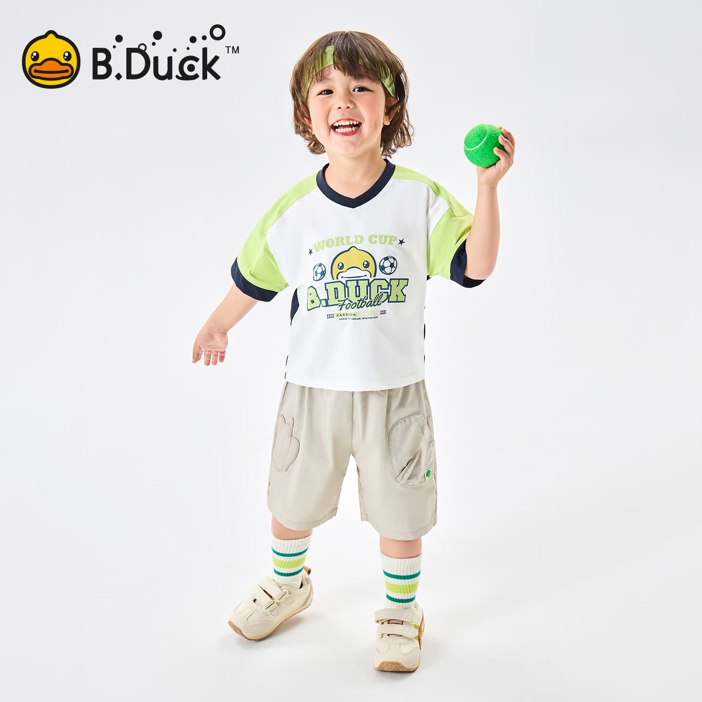 Футболка B.Duck Круглый вырез Короткий рукав T-рубашки Разборный обруч И Лето Подростки - изображение 7