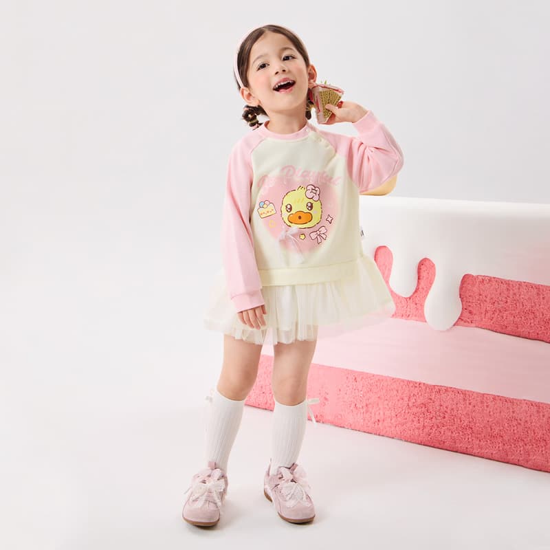 B.DUCK Розово-вишневый Kids Платья - изображение 3