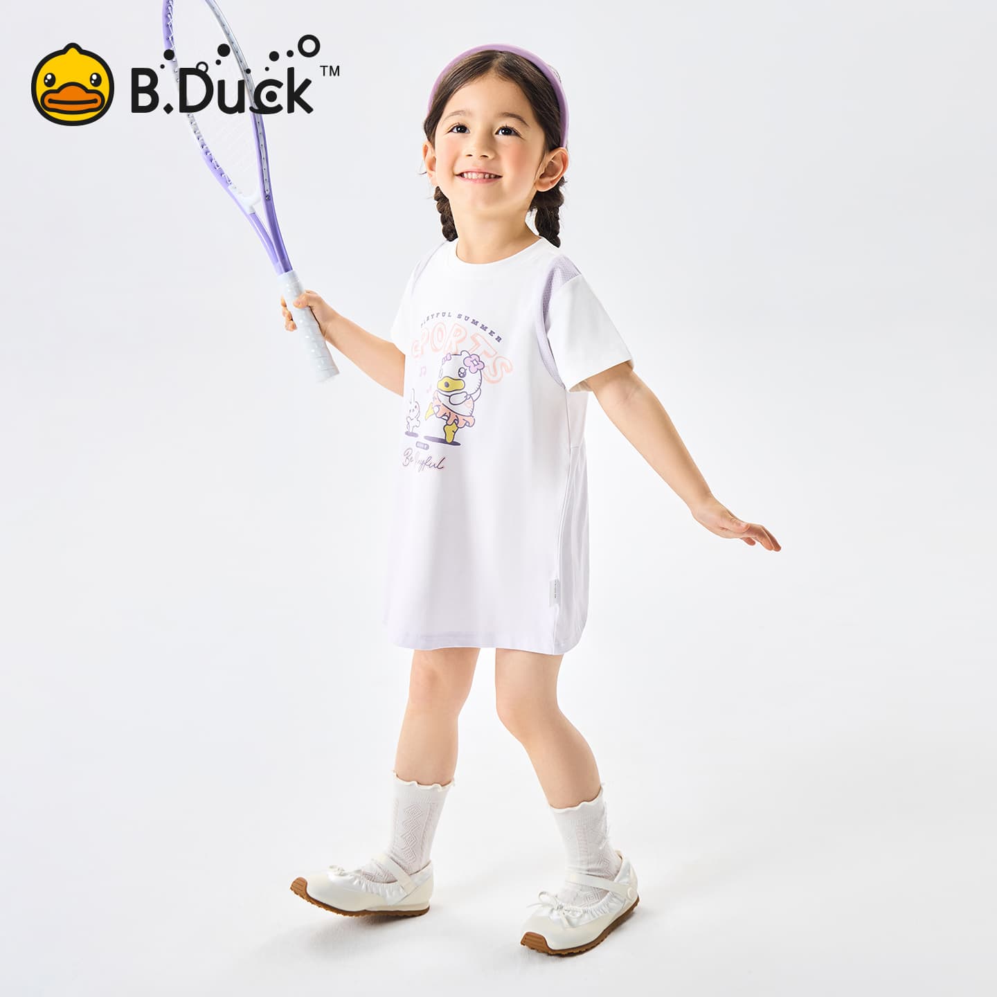 B.Duck Платье Разборный обруч И Лето Подростки - изображение 4