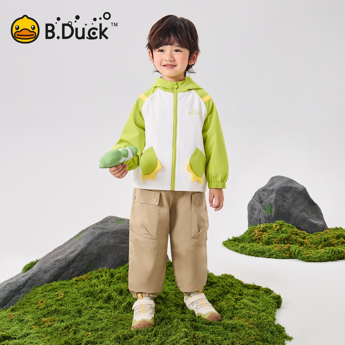 B.Duck Светло-бежевый белый Kids Куртки - изображение 6