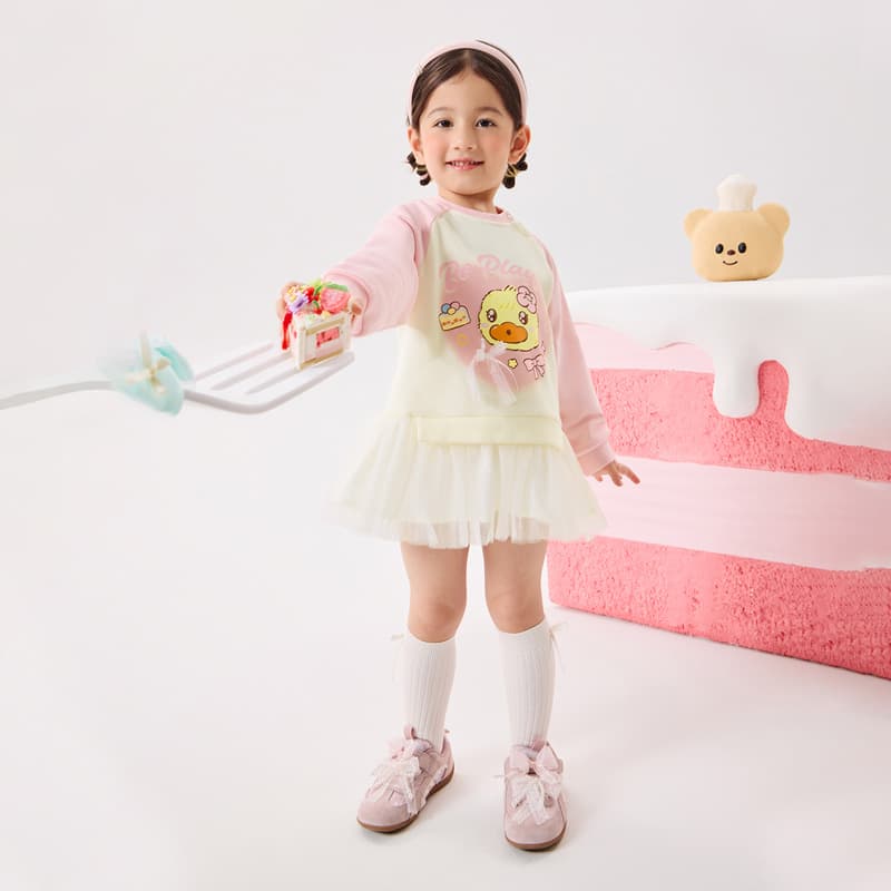 B.DUCK Розово-вишневый Kids Платья - изображение 4