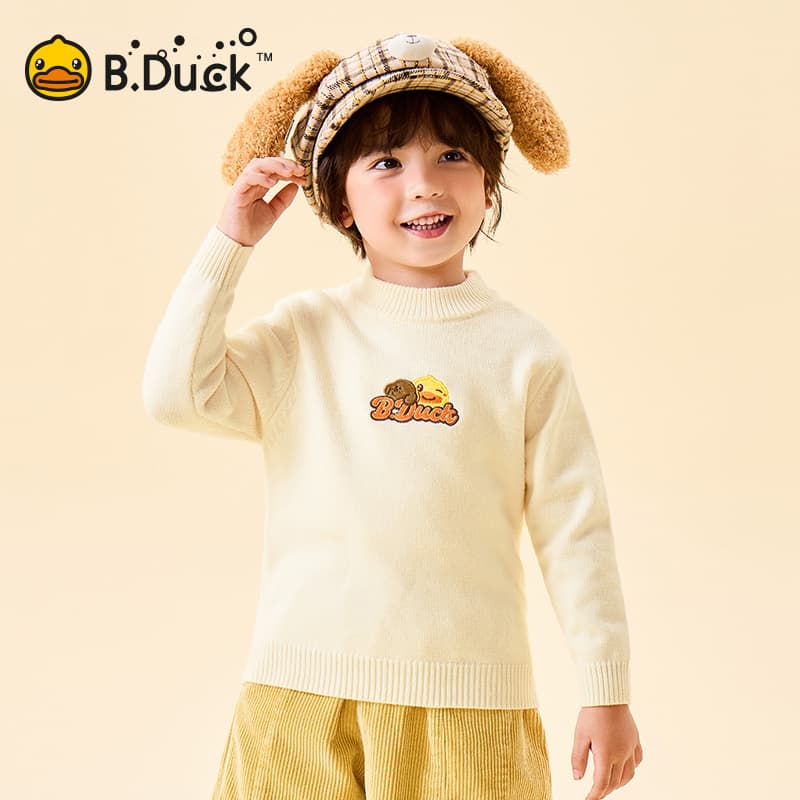 B.Duck Светло-бежевый белый Kids Свитера - изображение 6