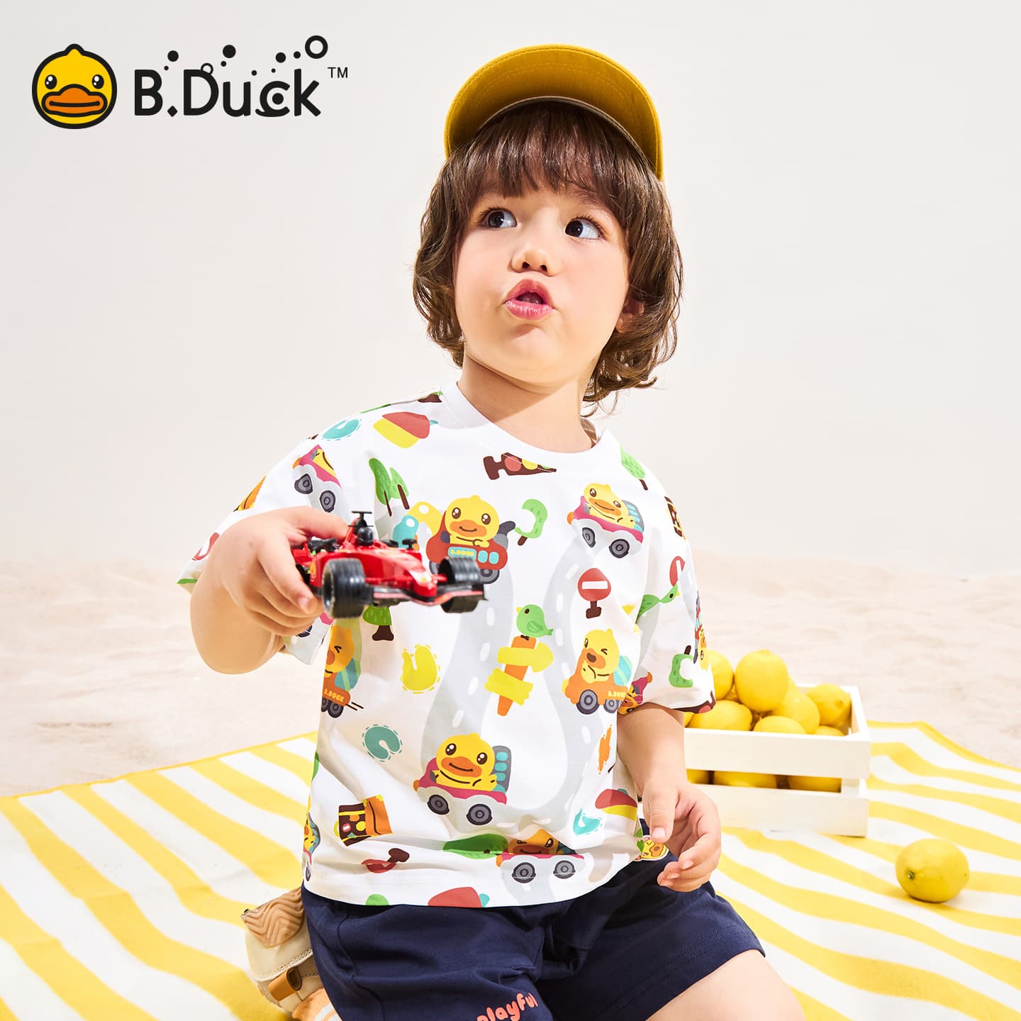 Футболка B.Duck Круглый вырез Короткий рукав T-рубашки Разборный обруч И Лето Подростки - изображение 6
