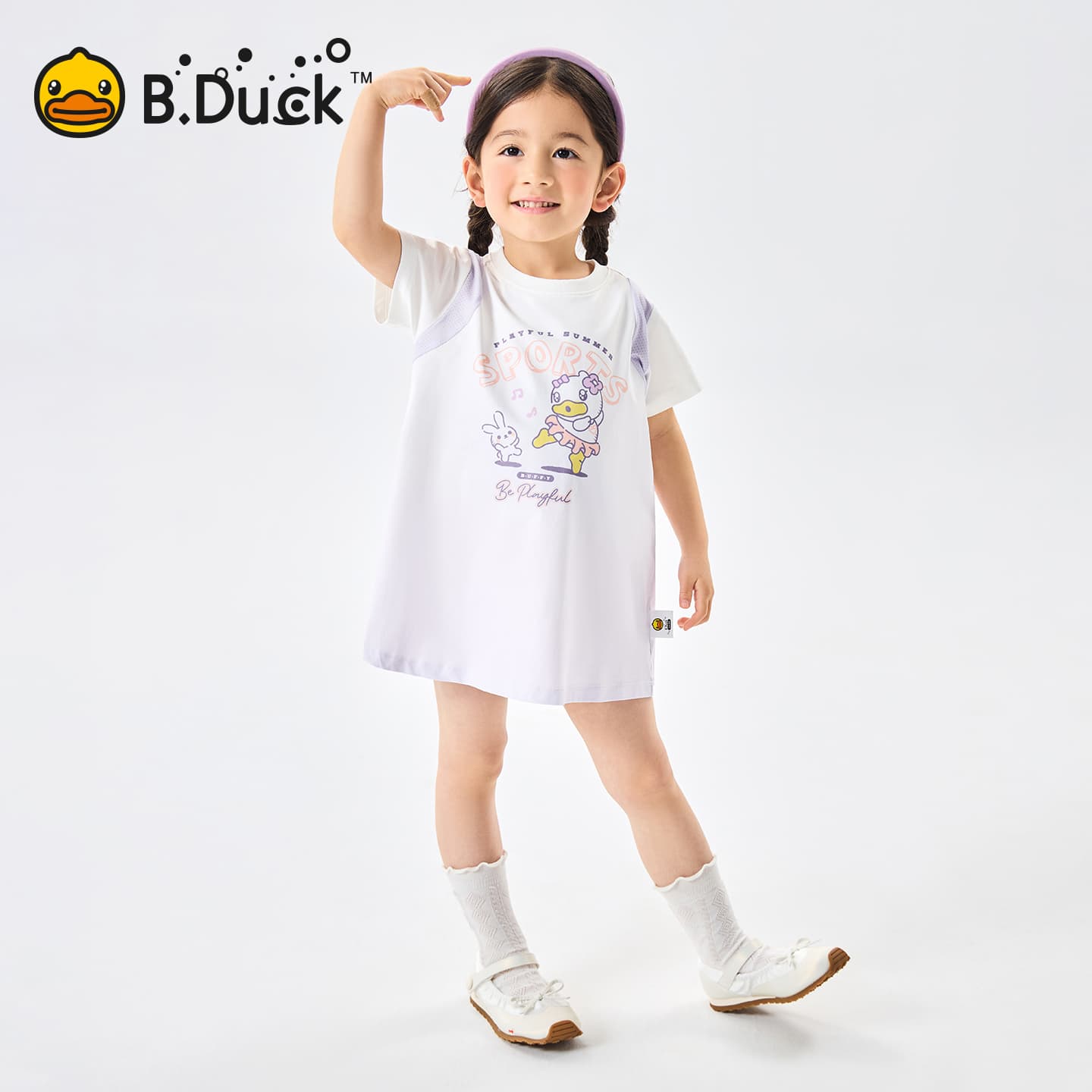 B.Duck Платье Разборный обруч И Лето Подростки - изображение 3