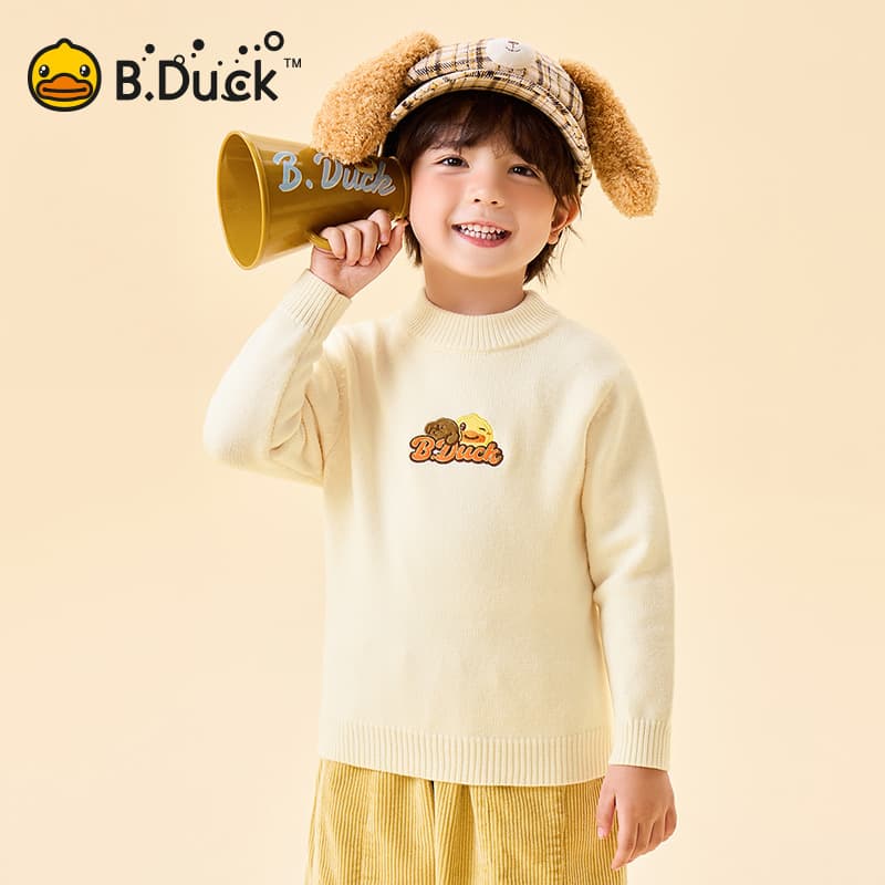 B.Duck Светло-бежевый белый Kids Свитера - изображение 5